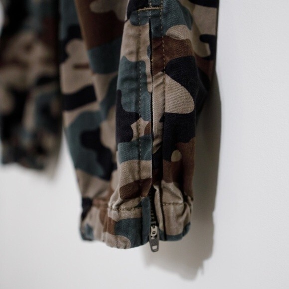 Nili Lotan Cropped French Military Pants Camo Camel Stretch Twill Cotton Size 2 - Picture 6 of 12